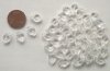 50 12mm Transparent Crystal Glass Leaf Beads